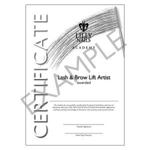 Certifikat - Lash & Brow Lift Artist