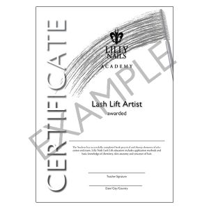Certifikat - Lash Lift Artist
